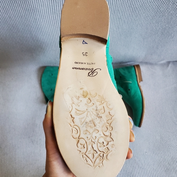 Handmade Green Suede Boots - Picture 3 of 3